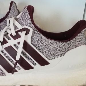 Adidas Ultra Boost 4.0 Cloud White Maroon TX A&M
